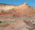 The multi-colored slope-forming rocks of the Chinle Formation at Ghost Ranch, New Mexico.